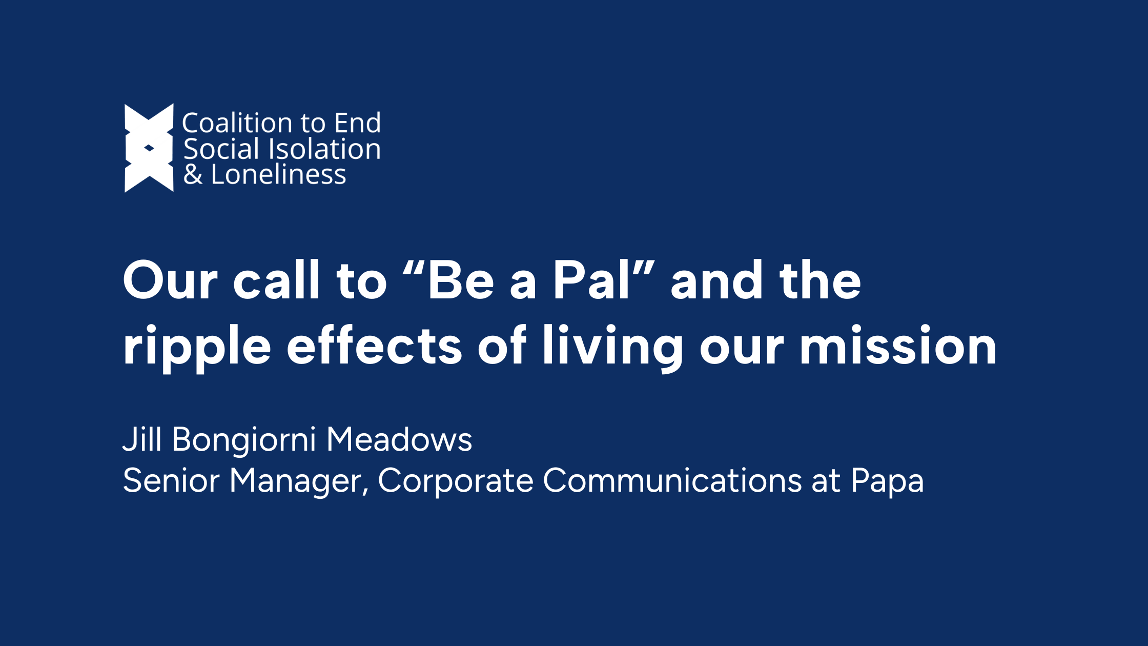 Our call to “Be a Pal” and the ripple effects of living our mission