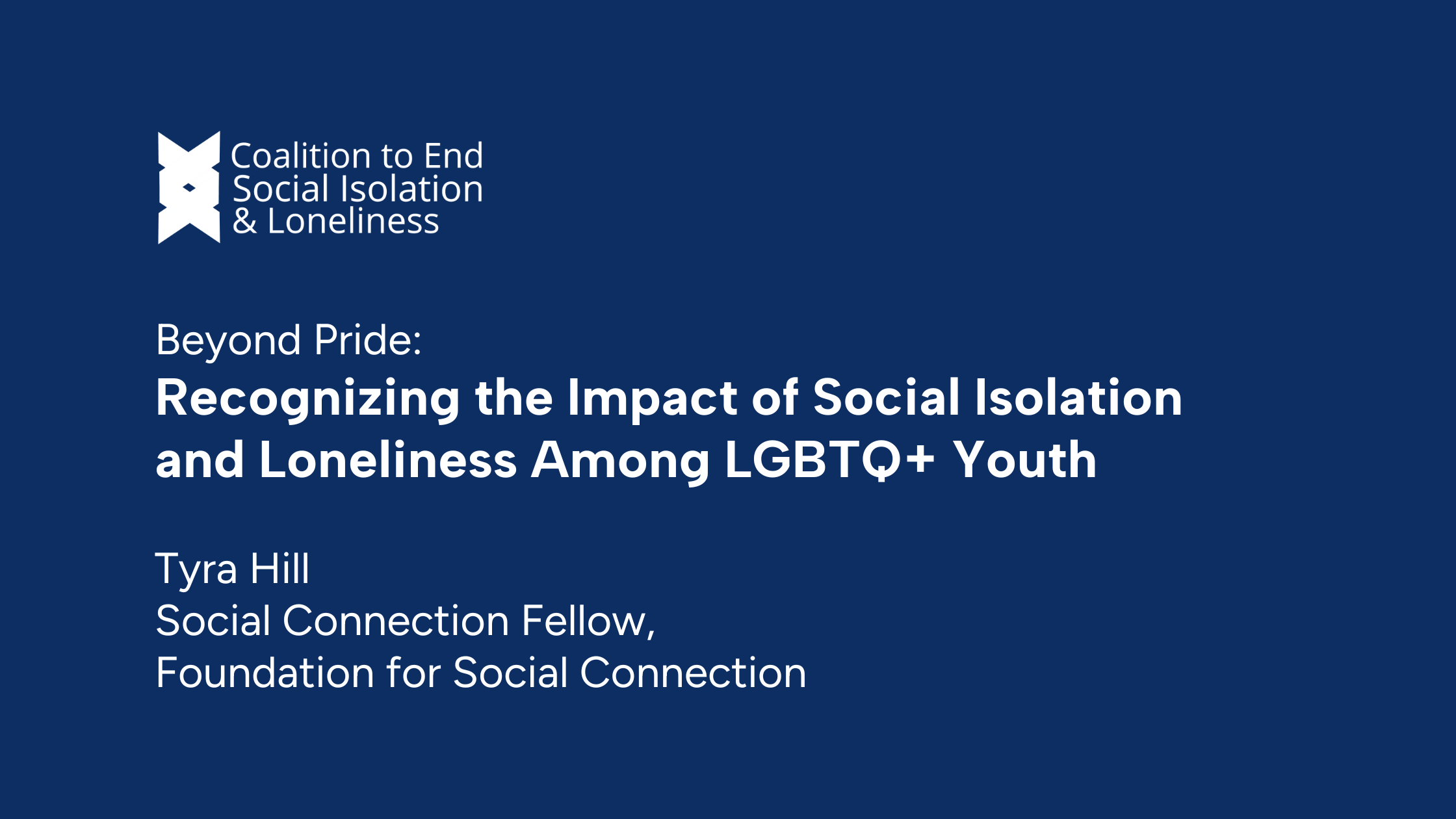Beyond Pride: Recognizing the Impact of Social Isolation and Loneliness Among LGBTQ+ Youth
