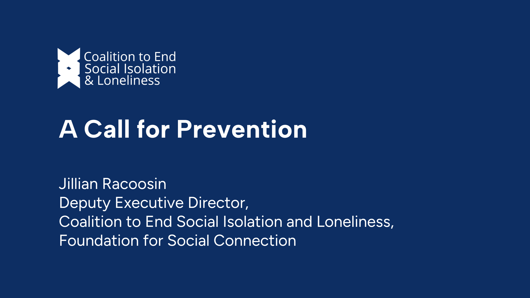 A Call For Prevention