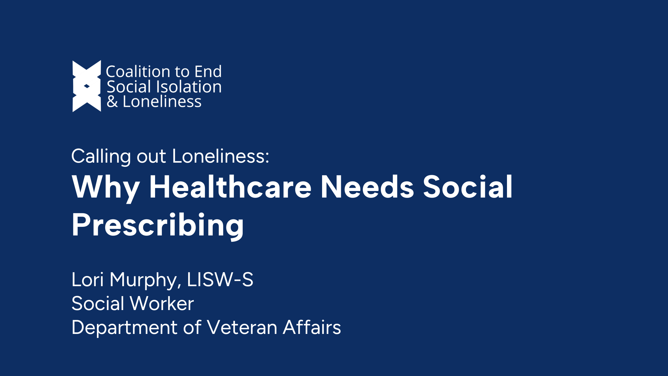 Calling Out Loneliness: Why Healthcare Needs Social Prescribing