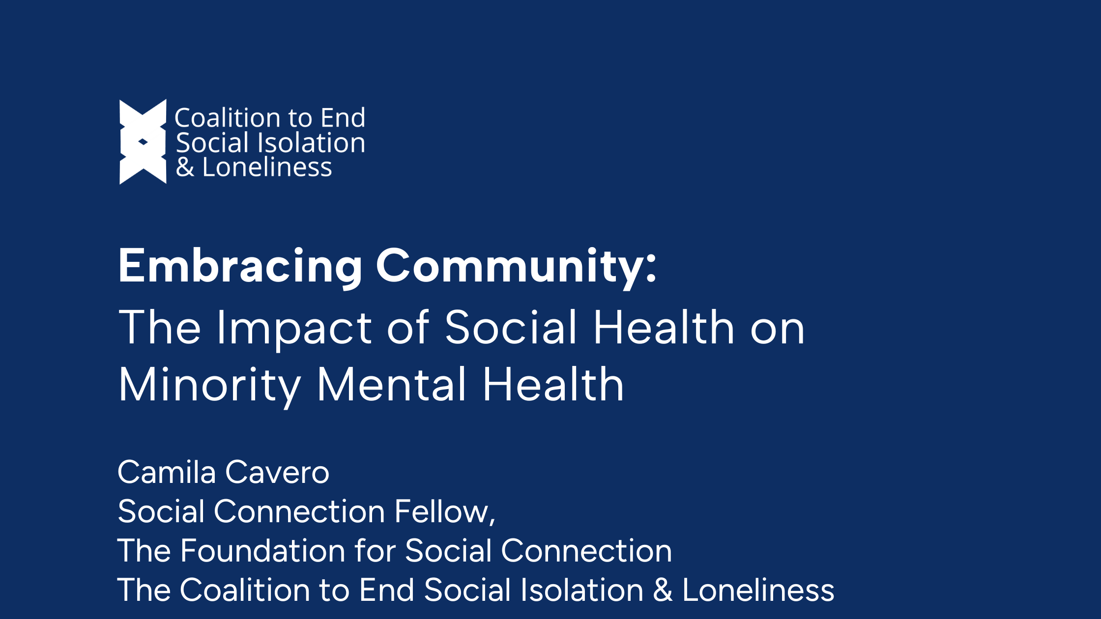 Embracing Community: The Impact of Social Health on Minority Mental Health