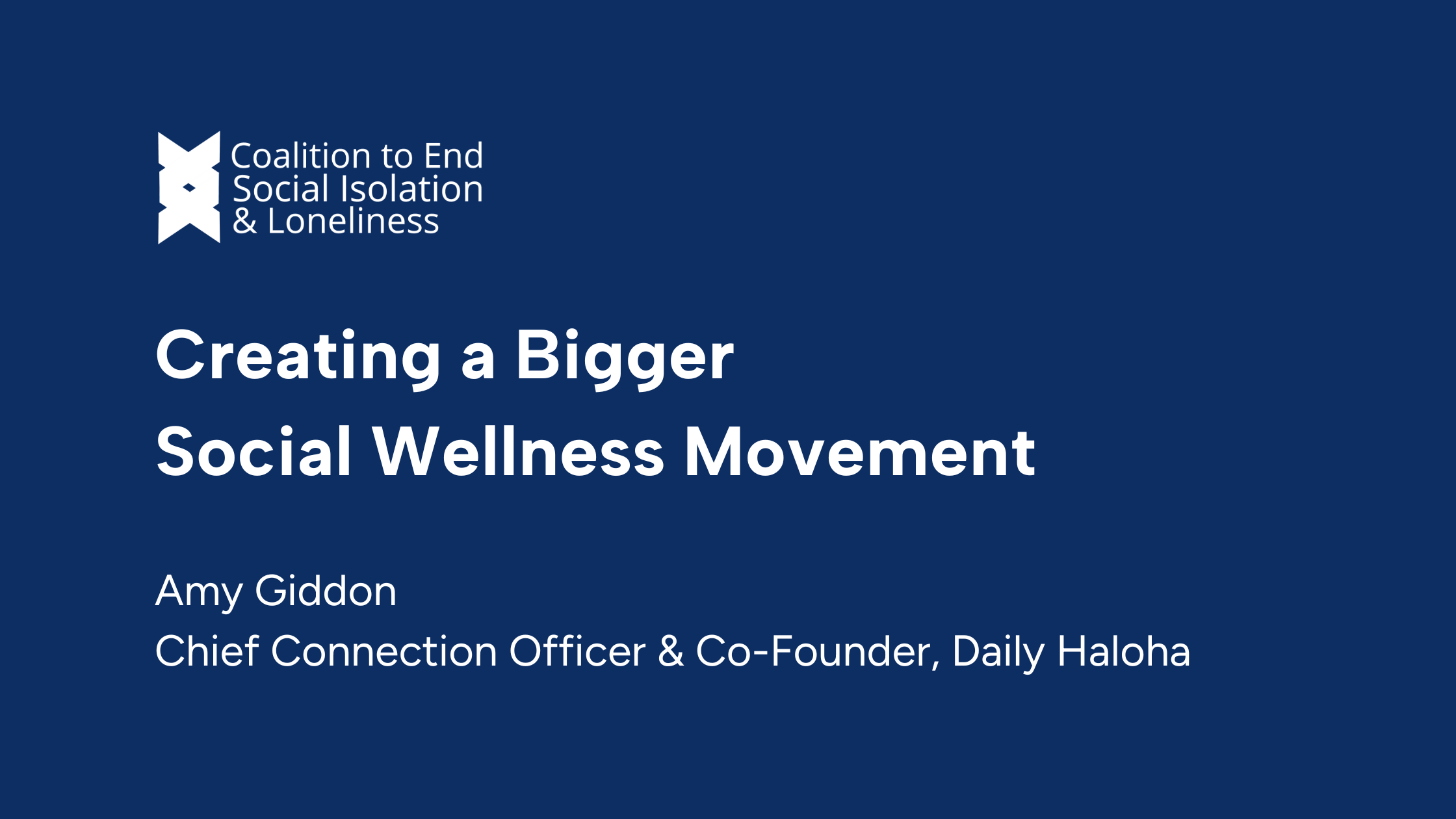 Creating a Bigger Social Wellness Movement